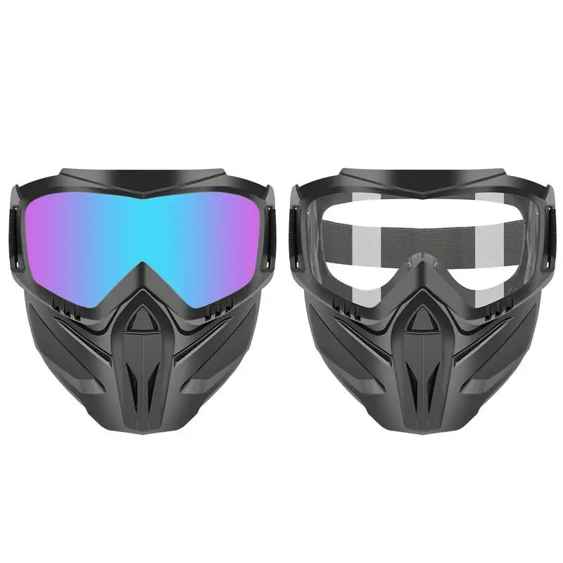 Windproof Sports Mask Protective Cycling Face Mask Anti-UV Motorcycle Goggles With Face Cover For Off-road Skiing Cycling Riding