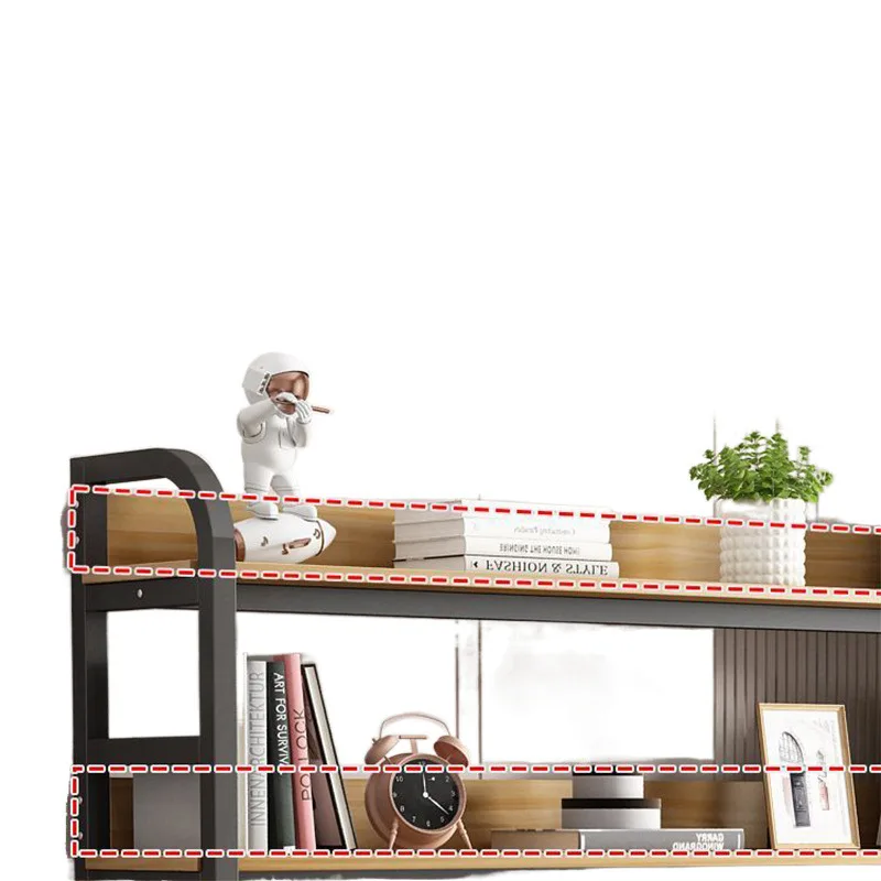 

Desktop computer desk household desk with bookshelf integrated combination student writing small apartment learning table hole b