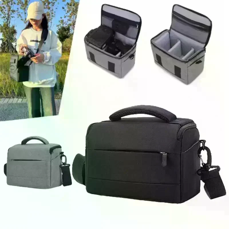 /&/Water Resistant Camera Bag Shockproof Padded Interior Adjustable Shoulder Strap For Outdoor Photography Hiking Travel