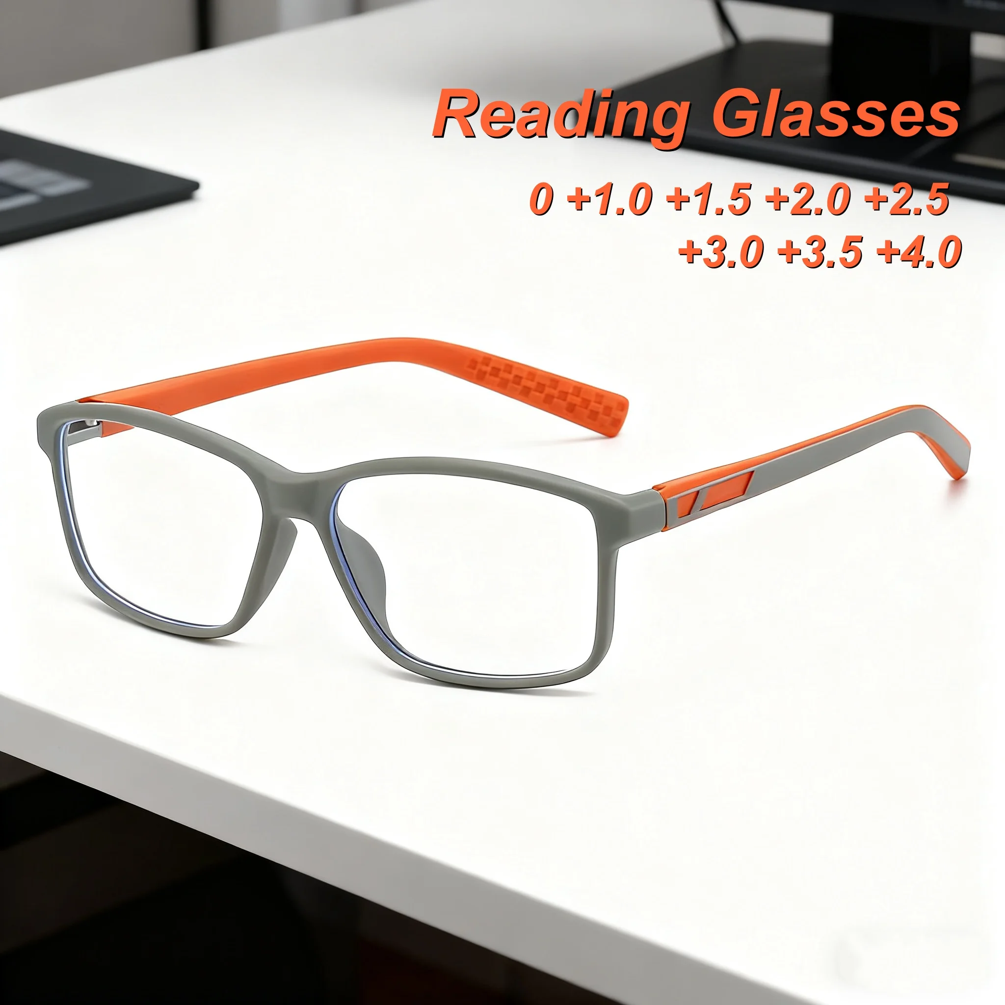

2025 New Fashionable Sports Spring Leg HD Women's Reading Eyes Ultra Light Neutral Matte Texture Anti Blue Light Glasses