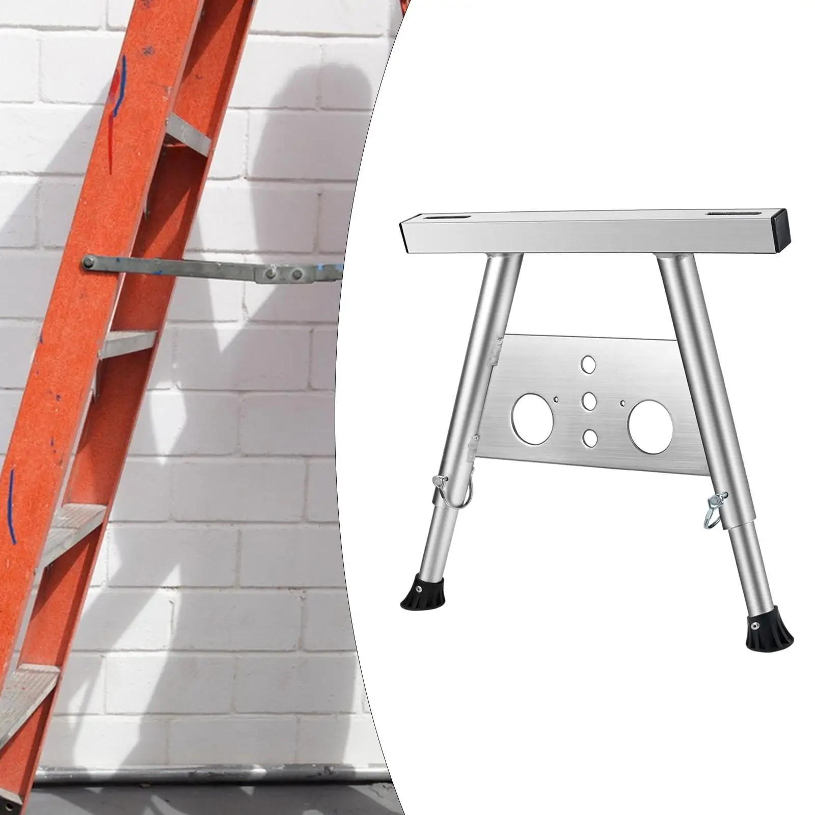 Ladder Stabilizer Wall Ladder Standoff Arms Easy Use Nonslip Rubber Feet Ladder