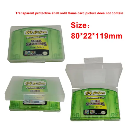 Imagen 1 del producto 10/Uds para caja de juego de plástico N64 funda protectora blanca