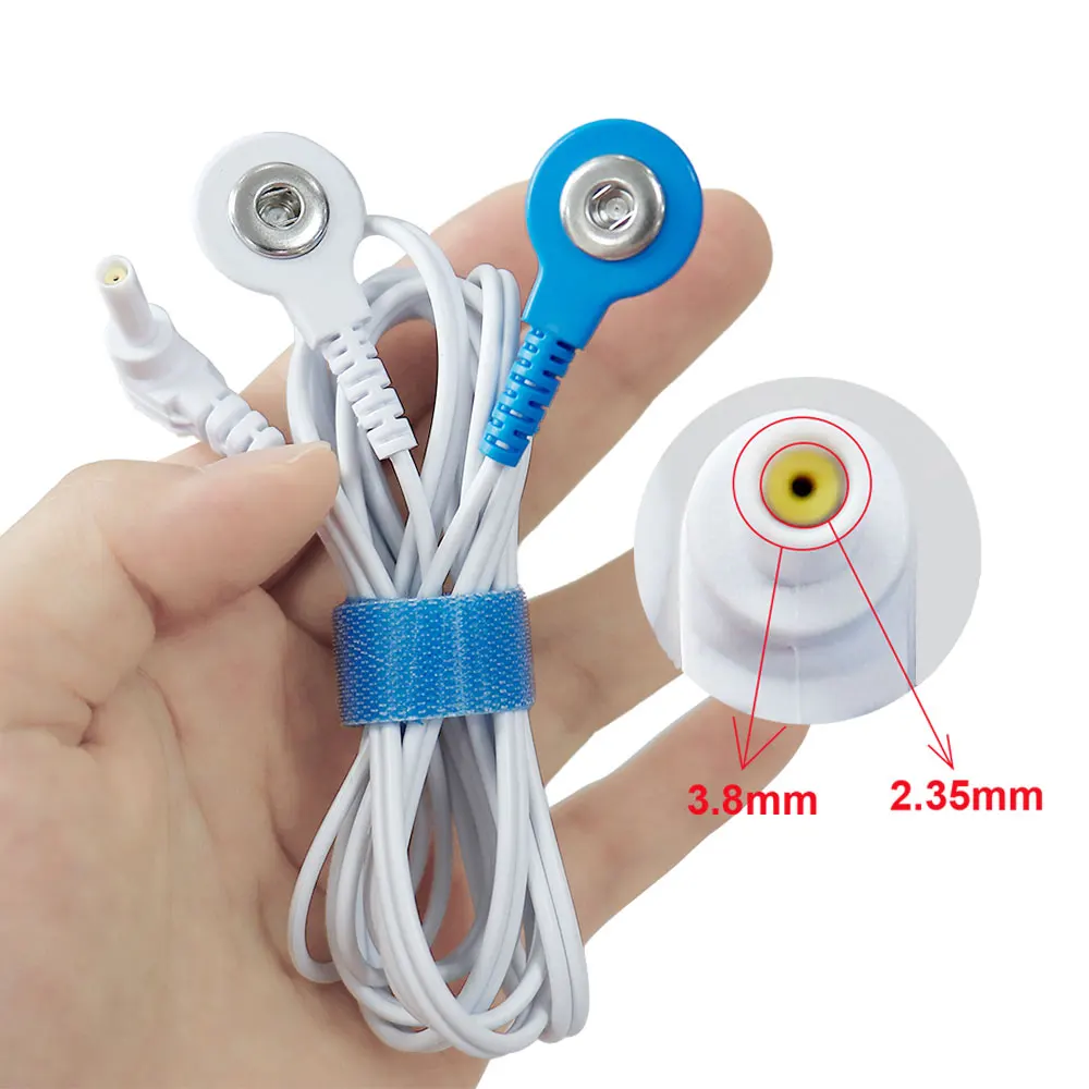 Tens EMS Massager Electrode Wires 2-way 4-way for Muscle Stimulation Massager Line  Electrode Cable Connection Gel Pads