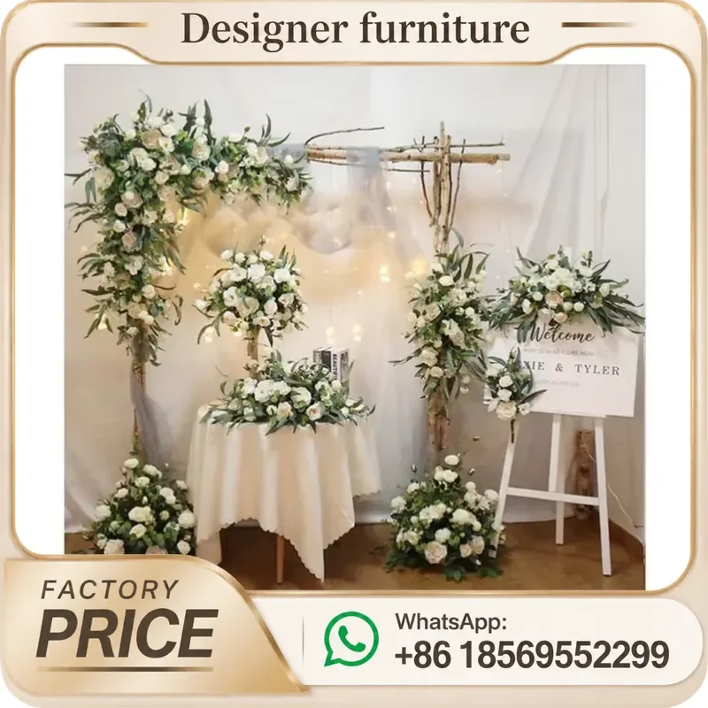 Wedding Arch Stand Flower Ball Row Set Metal Backdrop For Ceremony Party Decoration Beautiful Floral Display