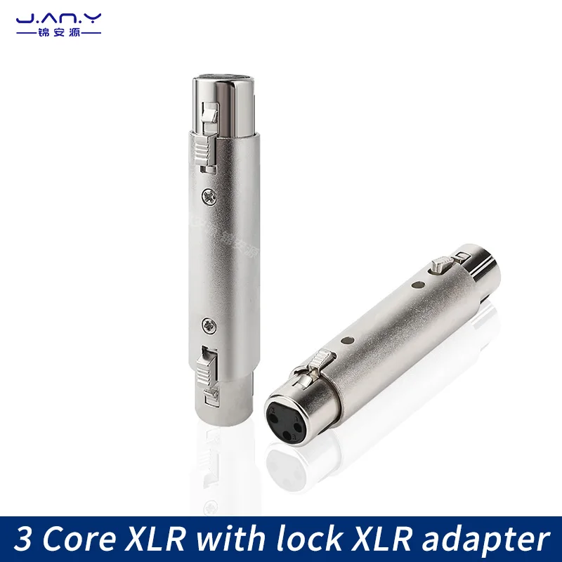 Three core XLR male female pair plug XLR audio and video two-way extension connection with lock, 3-core female to female straigh