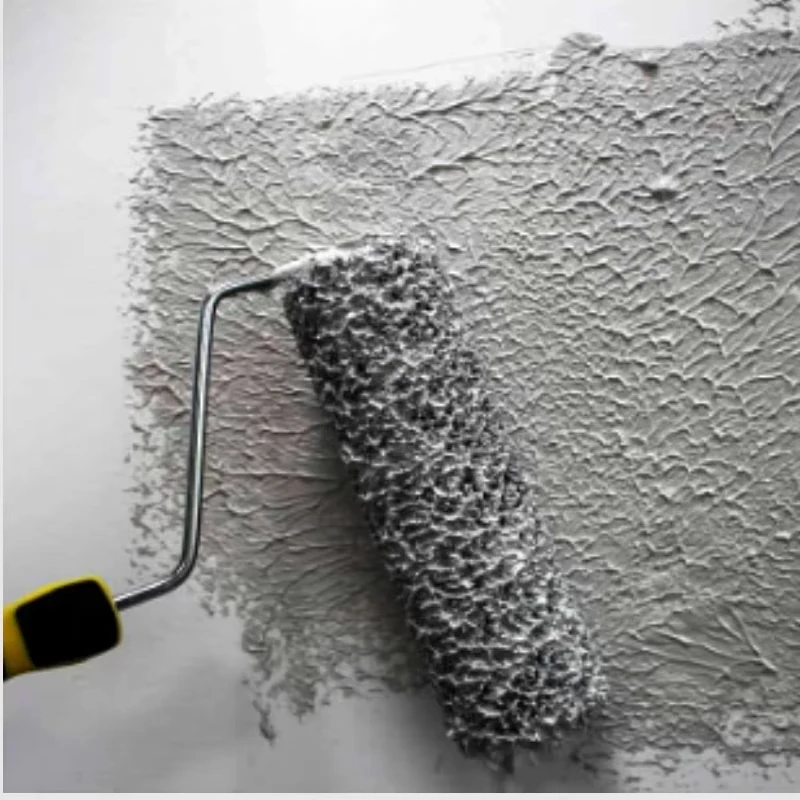 الصناعية الصف جودة المخملية تصميم الجدار الديكور اللوحة فرشاة الأسطوانة تنقش المعجون دريوال مجمع الملمس OEM