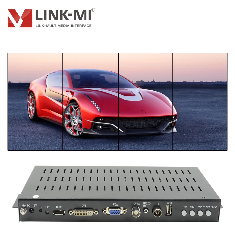 

4 Channel Video Wall Controller with HDMI DVI VGA Inputs 2x2 Video Wall Controller with USB and Audio Input