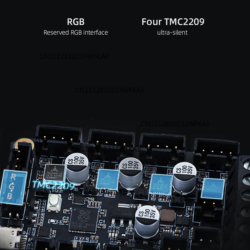 Mellow Fly Micro 4 V1.0 Board HV 4 Axis 32Bit Raspberry Pi RP2040 For Uart TMC2209 3D Printer, Klipper Canbus Voron V0.1 Ender3