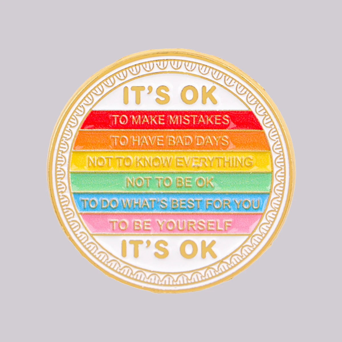 Эмалированная булавка «IT S OK TO MAKE MISTAKES», брошь с цитатами, булавки для лацканов, радужный значок, аксессуары для одежды, модные ювелирные изделия, подарок