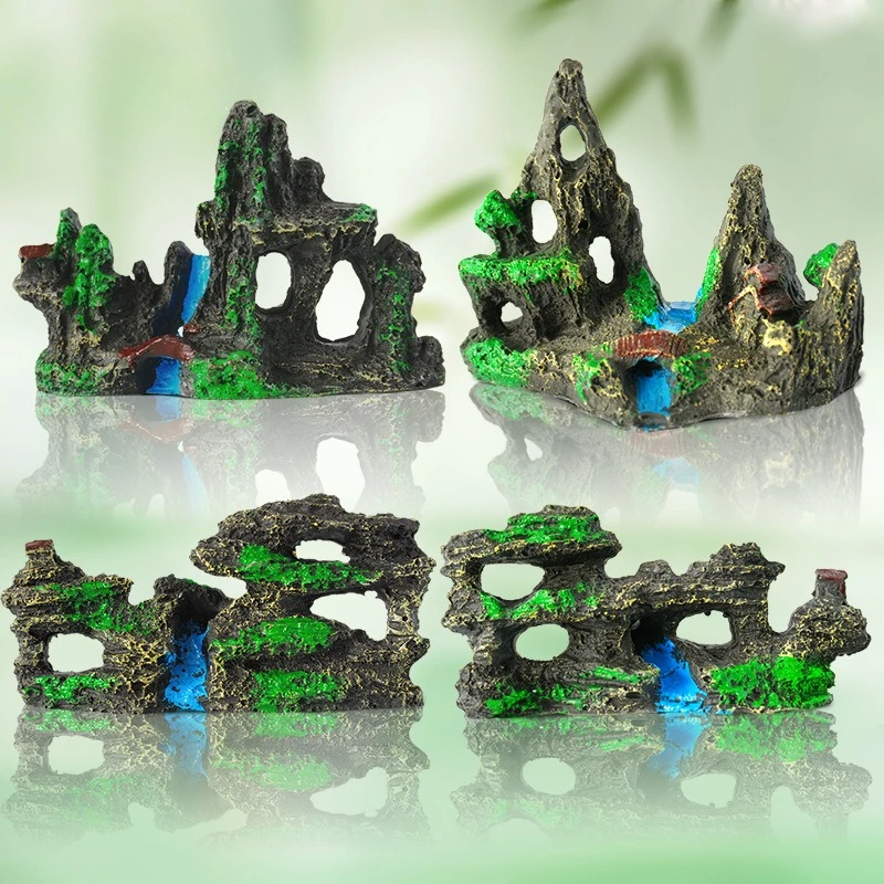 

Resin Simulation Hill Stone Fish Tank Statue Aquarium Landscape Ornaments Aquarium Decor Micro Landscape Fairy Garden