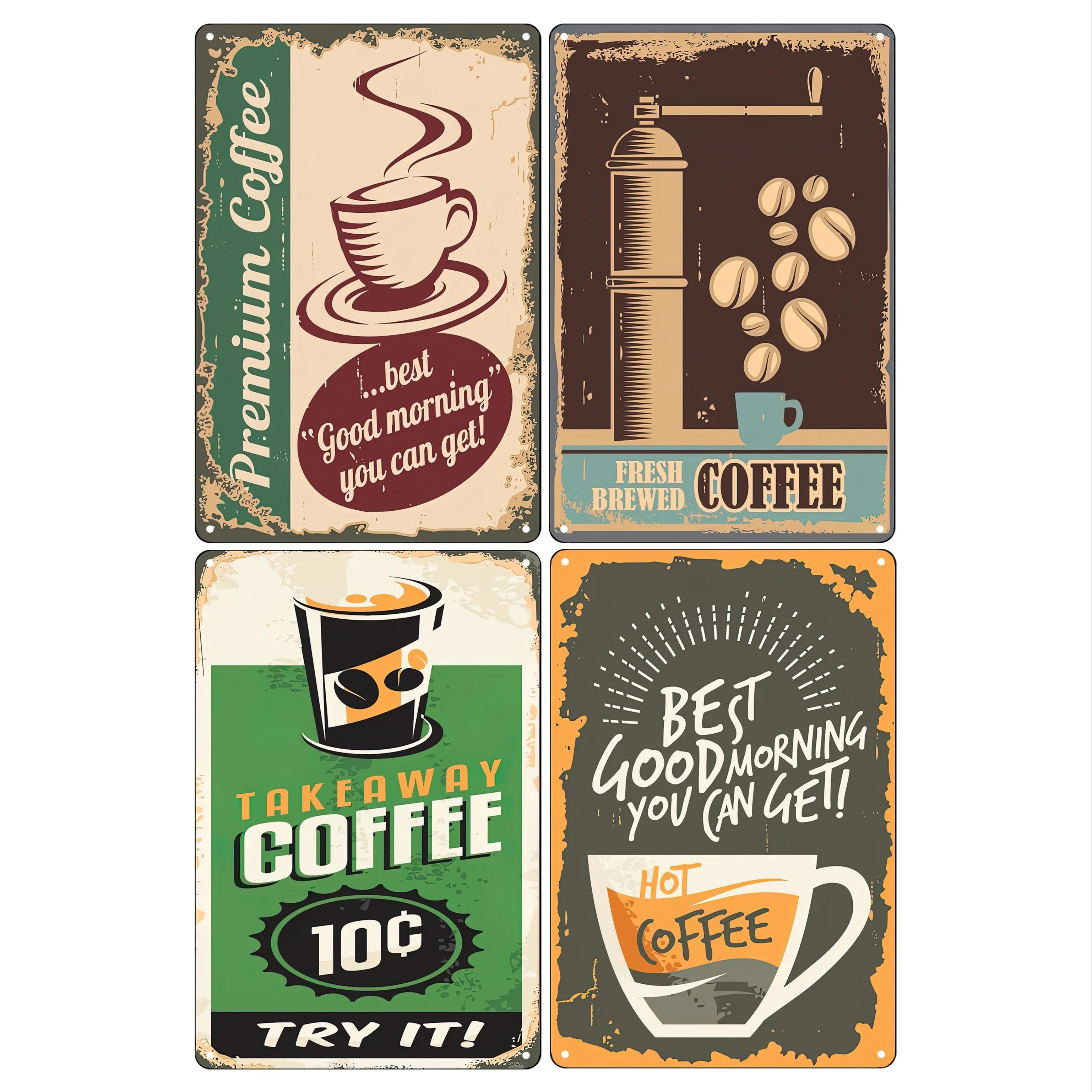 

Coffee Vintage Art Metal Poster Sign, Retro Poster Painting, Art Sign for Bedroom Cafe Porch Bar Wall Art Decor Posters