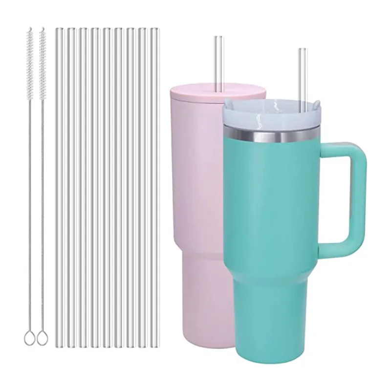 7pcs set Replacement Straws Compatible with Yeti Tumbler Mugs BPA-Free with Cleaner Brush for Stanley Adventure 20 30 40oz Mugs