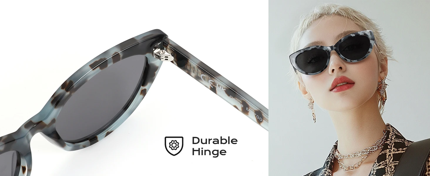 ZENOTTIC Retro Polarisierte Sonnenbrille Frauen Vintage Shades UV400 Schutz Mode Cat Eye Acetat Sonnenbrille Trendy – Detail 6