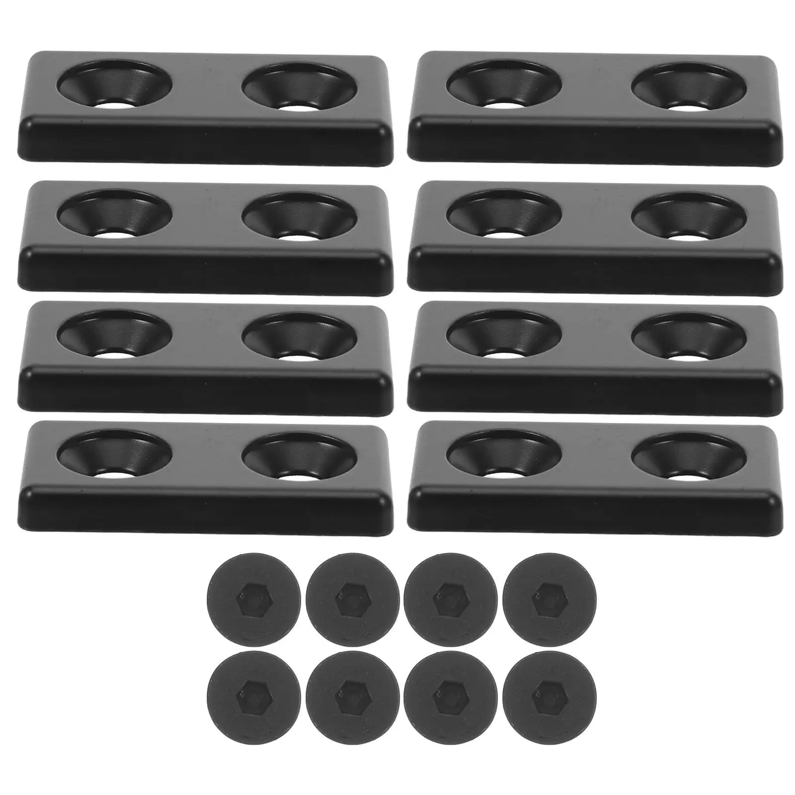 8pcs Aluminum Profile End Caps for CNC Machine Frame – Zinc Alloy, High Precision, Industrial Design