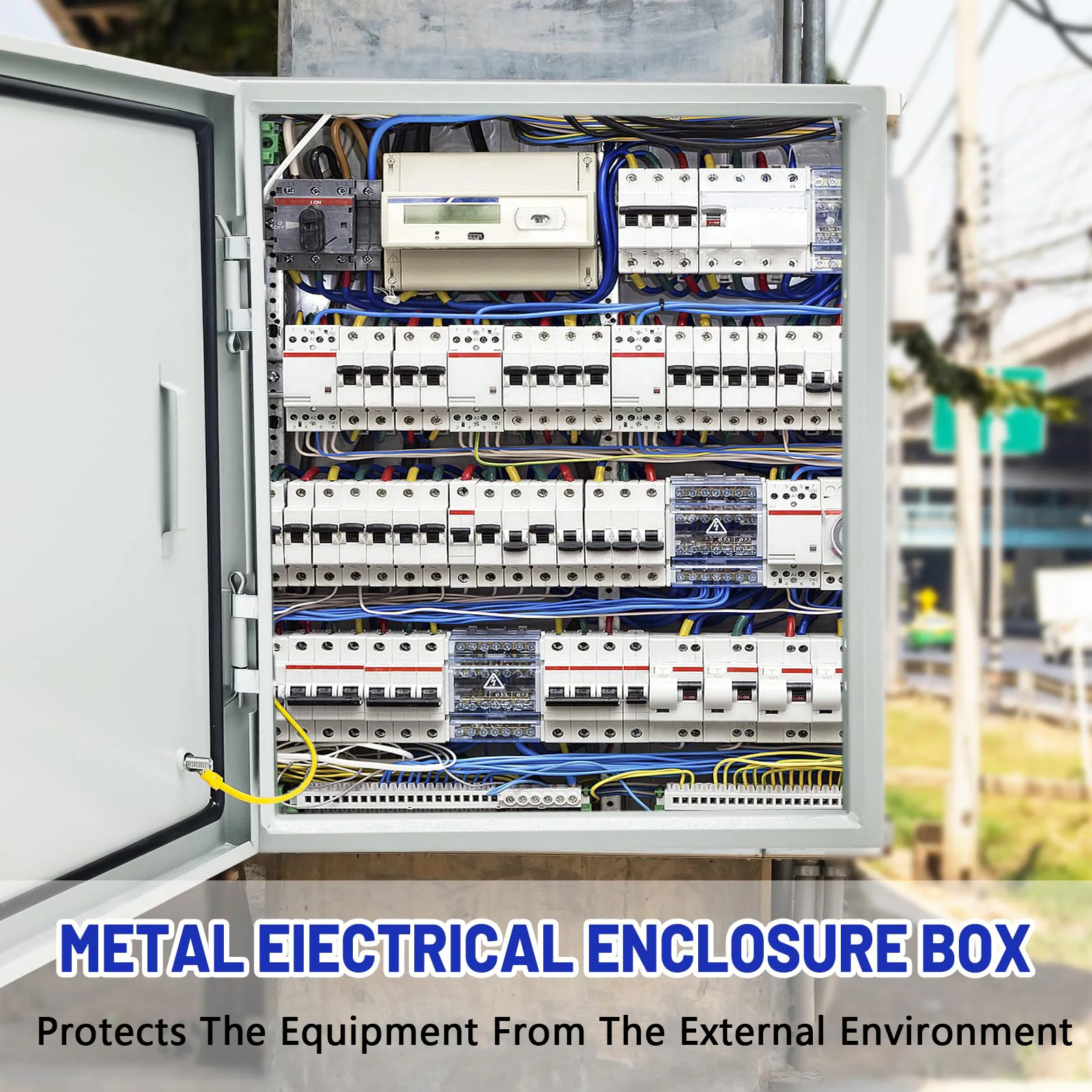 IP65 Waterproof Electrical Distribution Box Indoor Cold Rolled Steel Box with Lock Electrical Cabinet Junction Control Metal Box