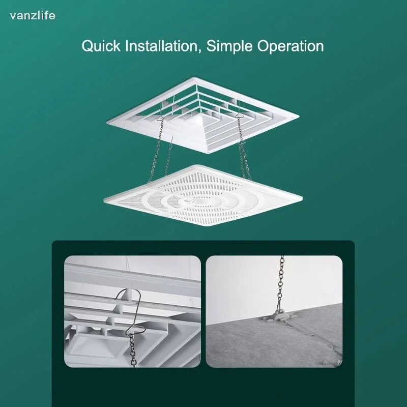 Central Air Conditioner Deflector - Office Duct/Cassette Type, Square Air Outlet, Anti-Direct Blow Baffle Shield