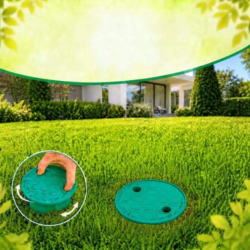 Plastic Round Sprinkler Box Protective Lid 6 To 7 Inch Irrigation Valve Cover Durable Garden Watering Accessory
