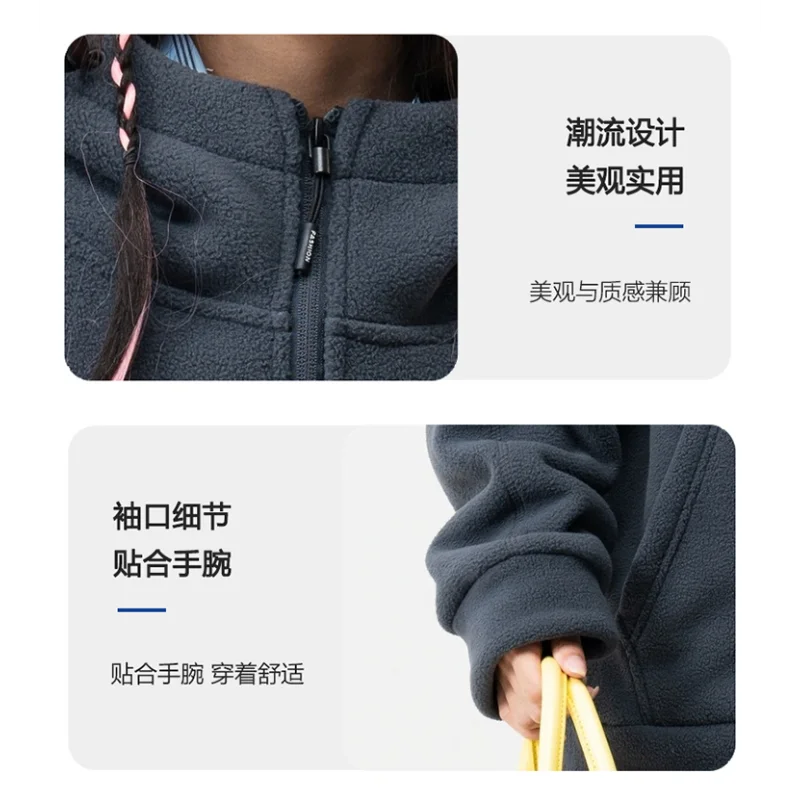 سترة صوف بغطاء للرأس للرجال سترة كاجوال فضفاضة