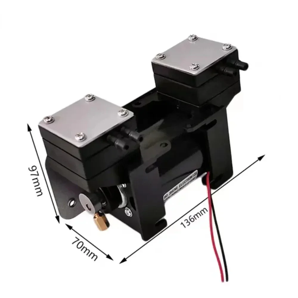 12V/220V High Positive Negative Pressure Vacuum Pump Large  Beauty Instrument Mute Double Head Diaphragm Pump Micro Air Pump