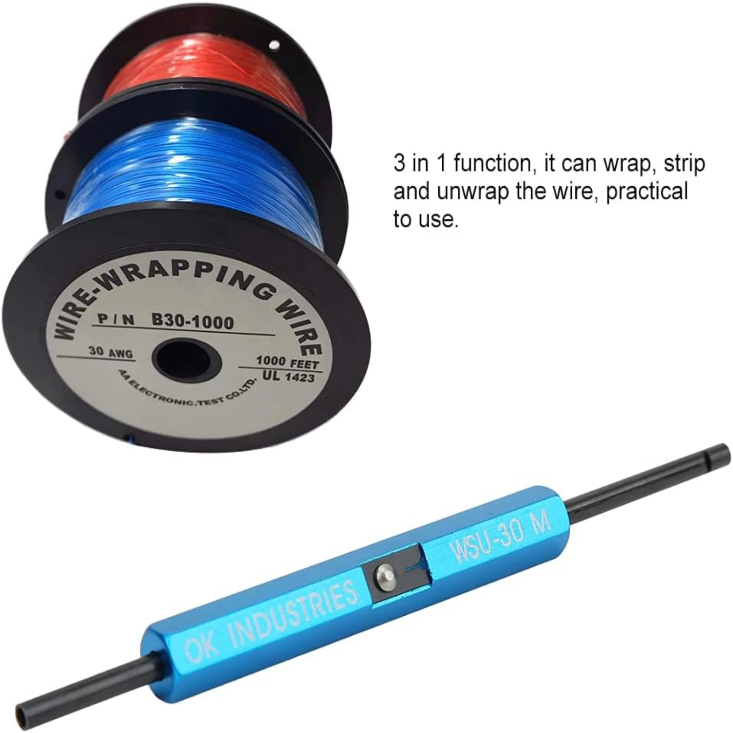 

High-Quality, Professional, and Reliable 3-in-1 Wire Strippers for AWG 30 Wire - Easy-to-Use Hand Tool for Unwrapping and Stripp