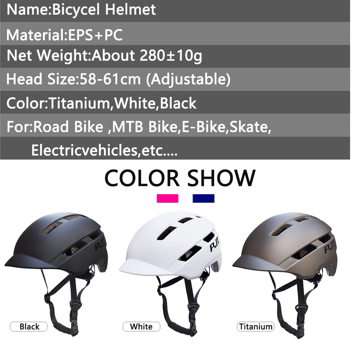 PJT New Cycling Helmet In-Mold Mountain Road USB Rechargeable Tail light Bicycle Bike Helmet Sports Safe Hat MTB Cycling Helmet