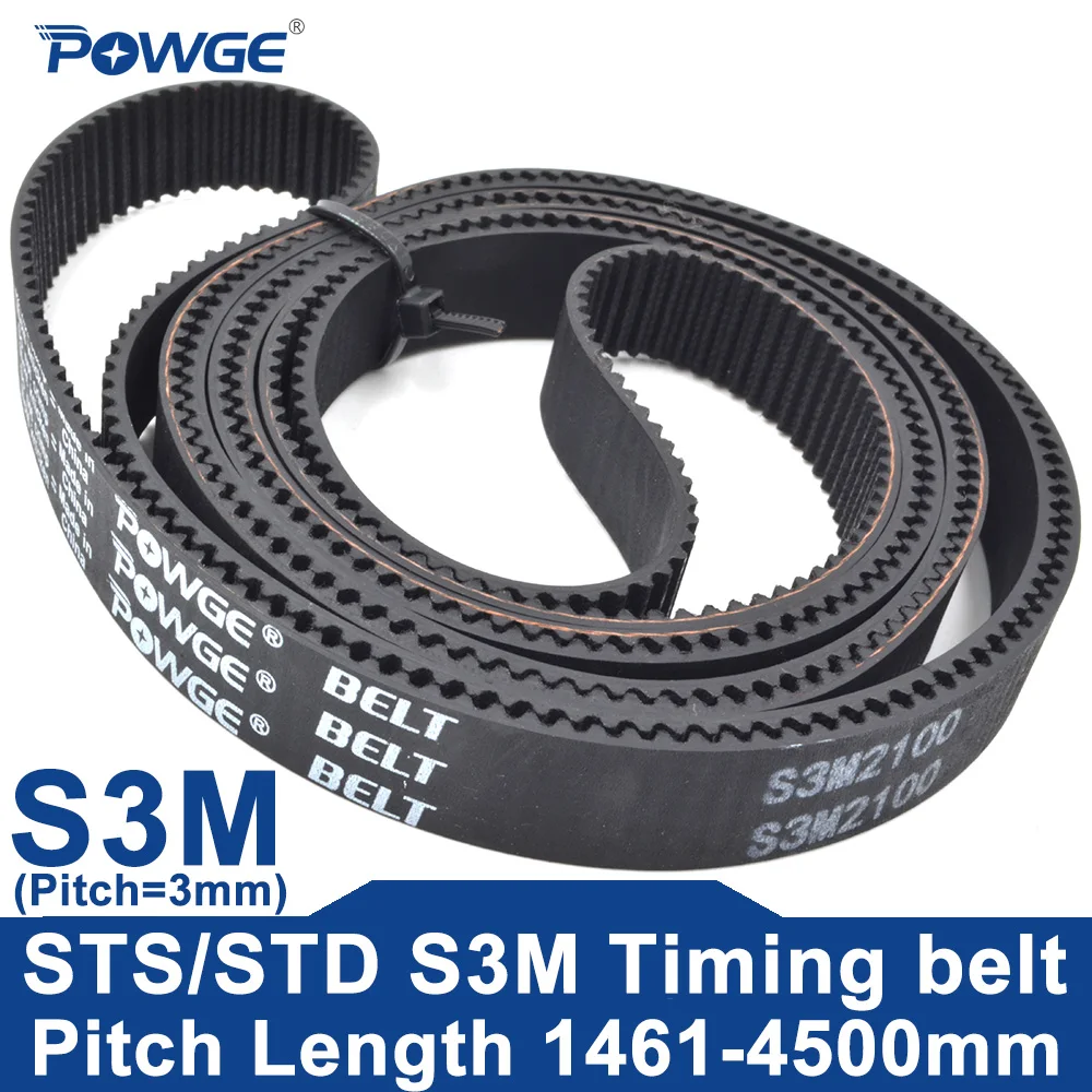 POWGE STD S3M Correa de distribución Lp=1461-4500mm 1485 1500 1503 1521 1536 1545 1572 1596 1605 1611 1680 1752 1776 1785 1788 1800 1845