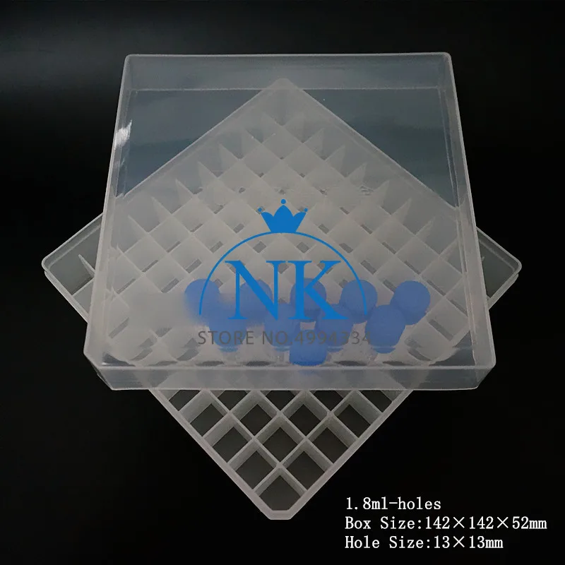 High Quality 2Pcs/Lot 1.5ml 1.8ml 2ml Plastic Chromatographic Sample Bottle Storage Box PP Cryogenic Storage Boxe For Laboratory