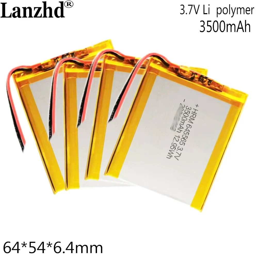 645464 Polymer Lithium Battery 3.7V 3.8V 3500mAh For wireless charging medical device 645565 Lithium battery