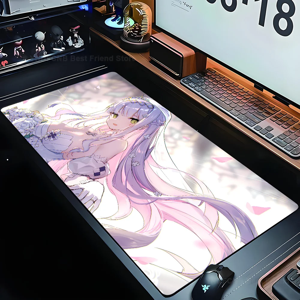 

Anime Girls Mousepad Mouse Mat Desk Mat With Pad gaming accessories F- Frontline Prime Gaming XXL Keyboard Pad