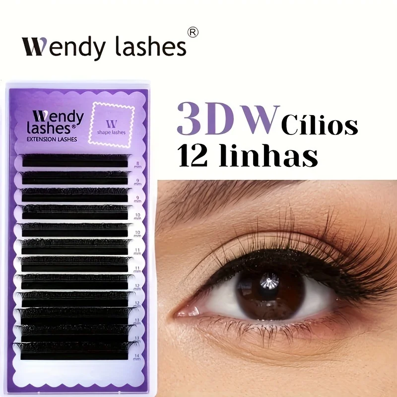 WENDY W Shape Cilios D Curl 3D/4D/5D/6D Eyelashes Extension Makeup Supplies High Quality Natural Look Fake Lashes
