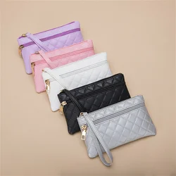 PU Leather Long Purses Women's Large Capacity Double Zipper Clutch Phone Bag Coin Purse Card Holder Ladies Wristlet Wallet