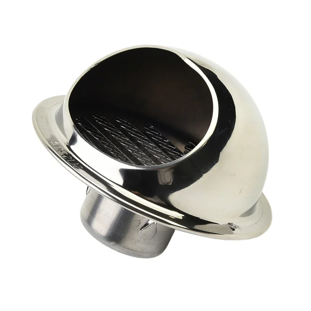 Stainless Steel Ventilation Exhaust Grille Round Brushed Bull Nosed External Extractor Wall Vent Outlet Vent Grille Cooling Vent