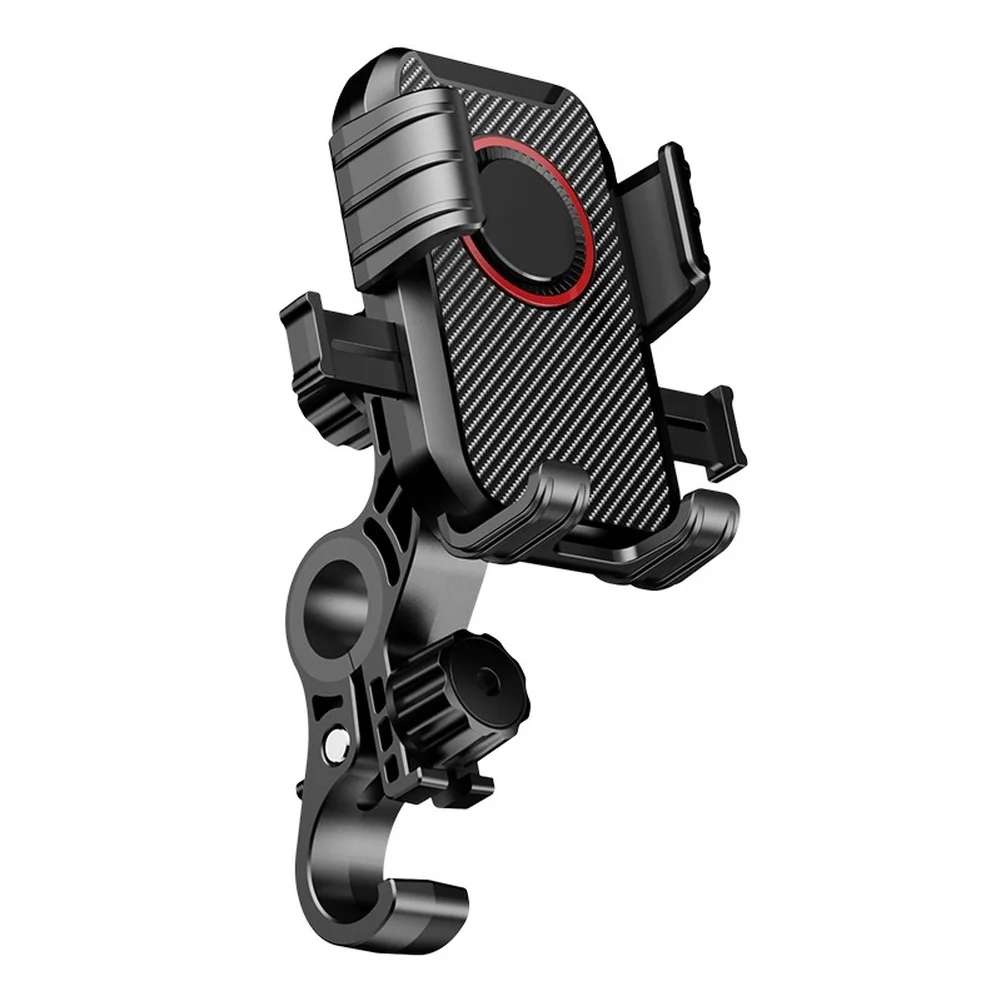 

ABS Motorcycle Phone Holder Mount for Outdoor Use with Automatic Locking System and Multi-Angle Viewing Capability