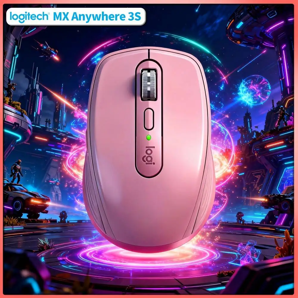 Portable MX Anywhere 3S - 8K DPI Darkfield, Hyper-Scroll, Silent Click, Compact for Outdoor Perfume Fair Workstation