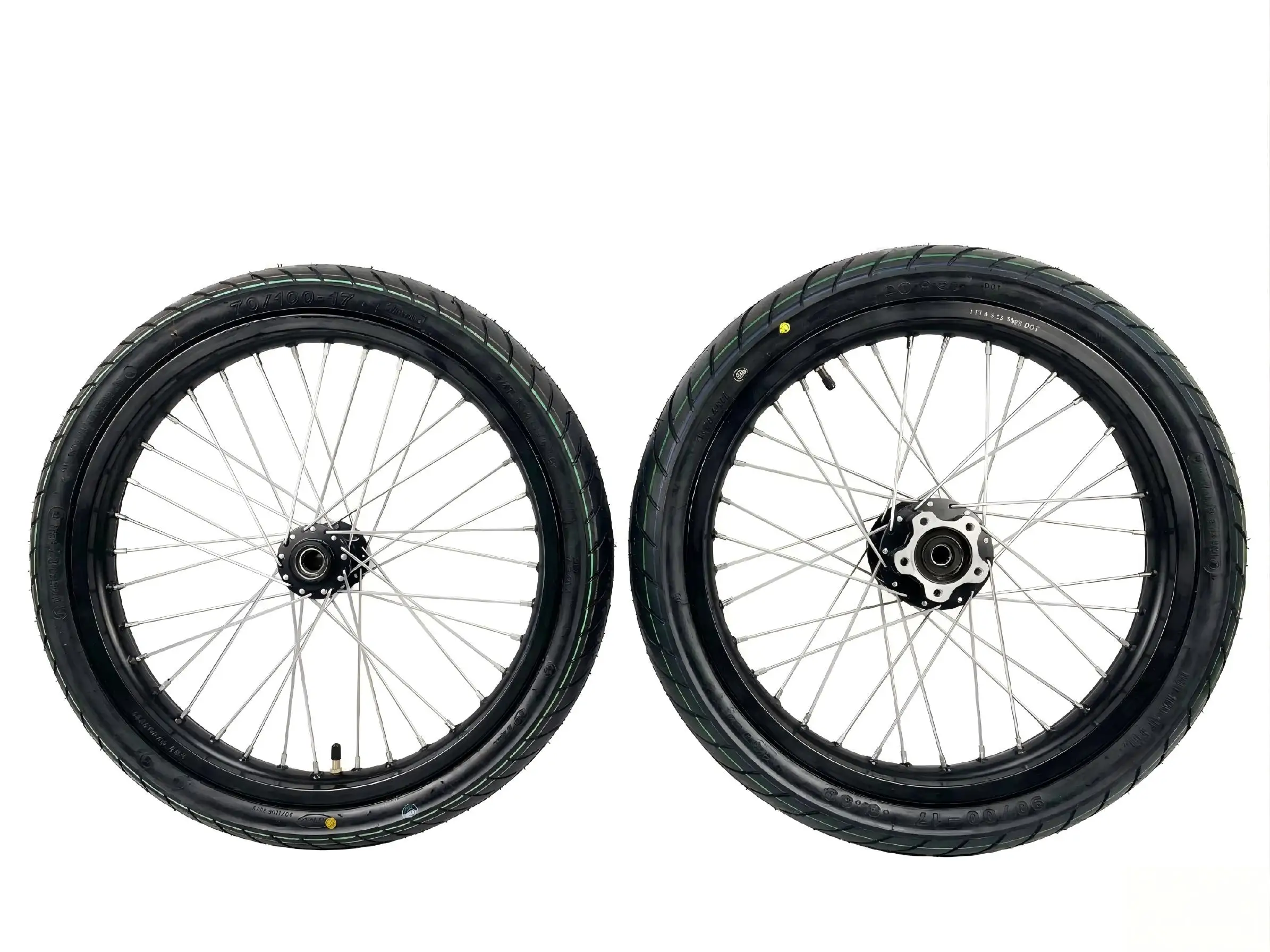 Universal Supermoto Wheel Assembly CNC Machined Hub Aluminum Rim CST Street Tire Dirt Bike Conversion Parts