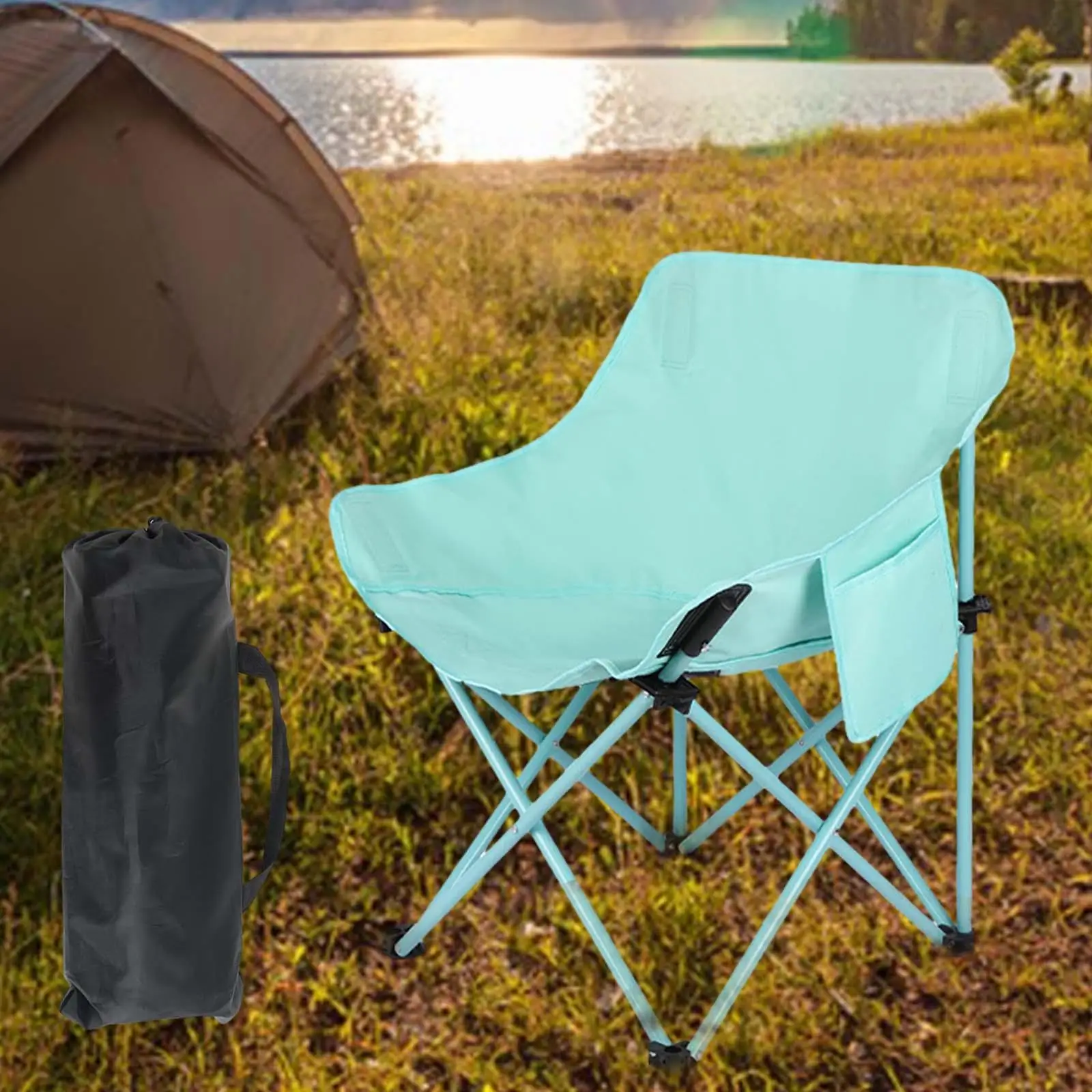 Folding Camping Chair Portable Folding Chair Collapsible Anti Slip Beach Chair