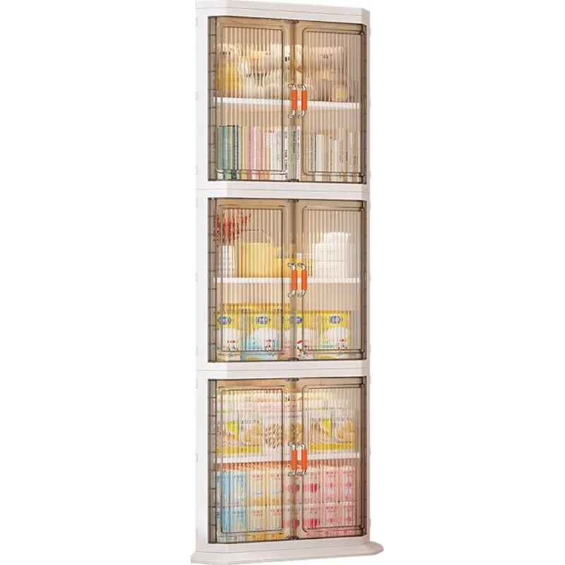 Double Door Storage Cabinet Bathroom Triangle Cabinet Mobile Side Cabinet Kitchen Corner Shelf Locker