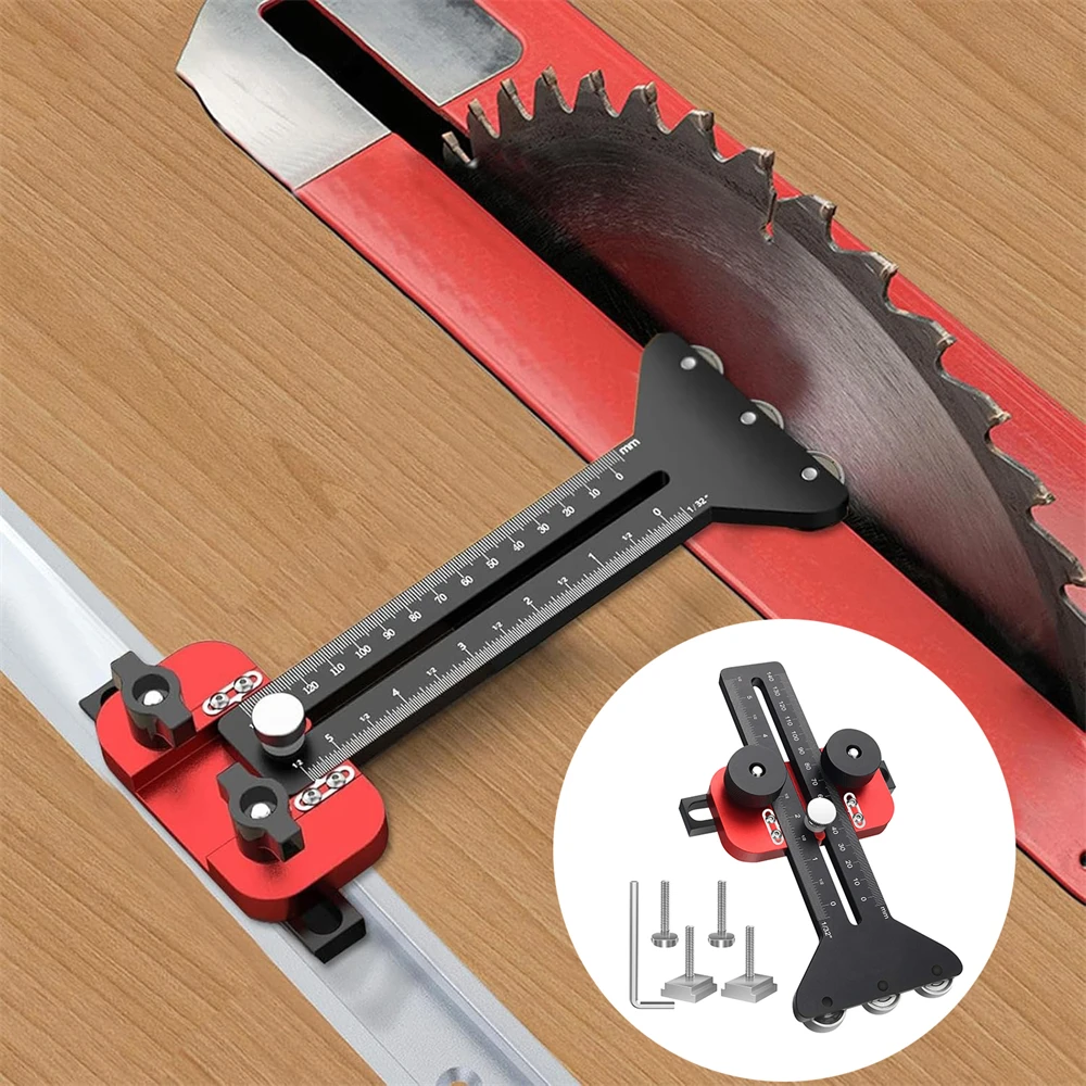 

Тонкое приспособление для настольных пил для U-образных пазов размером 3/8 x 3/4 дюйма и Т-образных пазов 1/4 x 3/8 дюйма, алюминиевый сплав, деревообработка, позиционирование и крепление резки