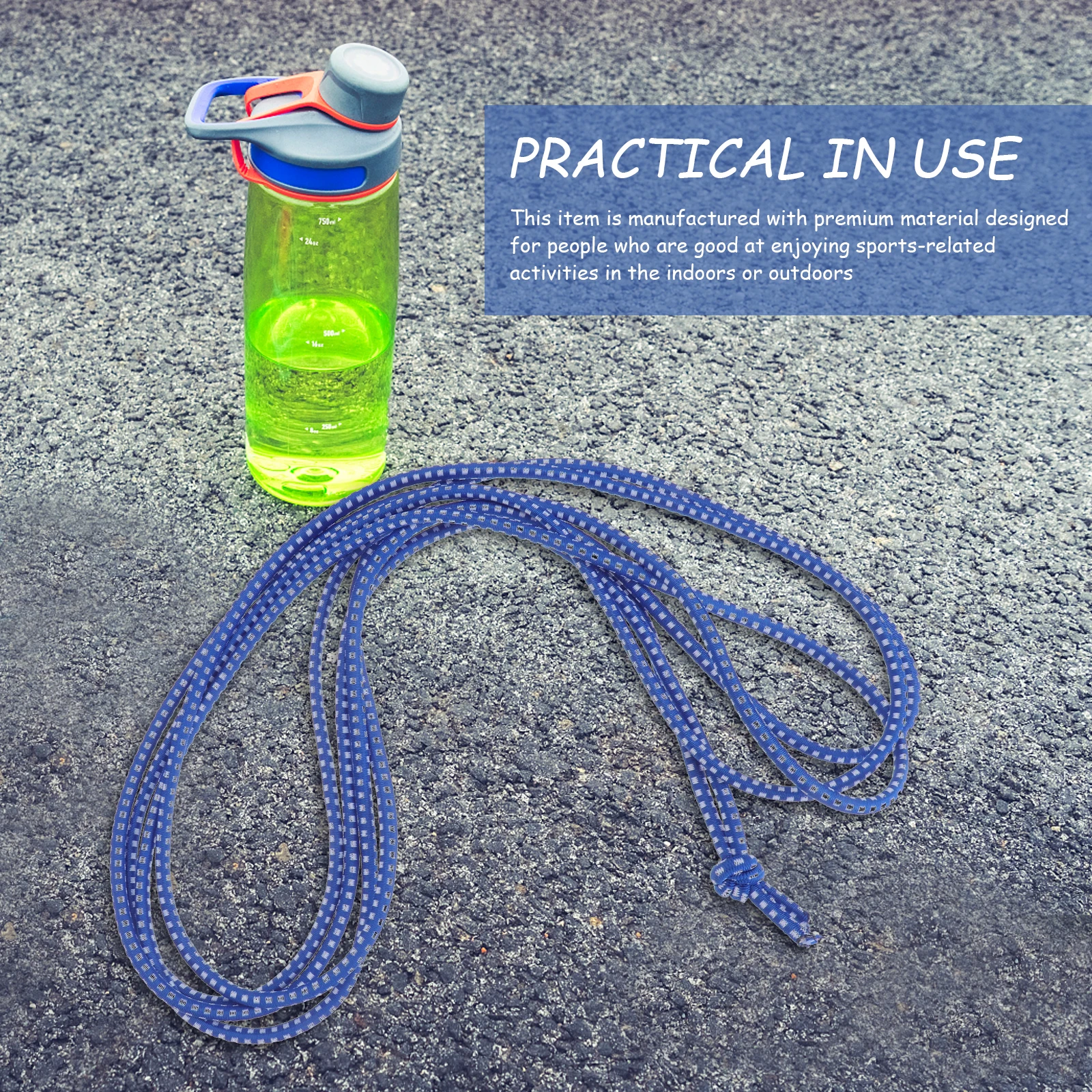 

s Jump Rope Elastic Skipping For Sports Training Child Skipping Rope Rubber Band Outdoor Playground (Blue