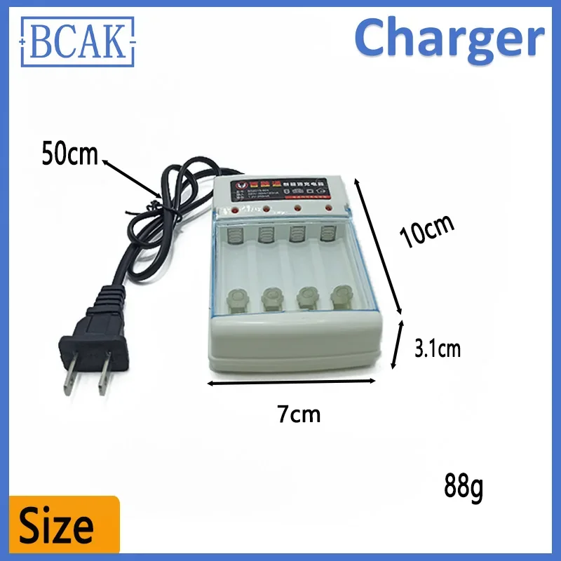 1.2V 4 Slots Battery Charger with LED Indicator Cover Protection for NiMH Rechargeable Battery AAA / AA Quick Charger