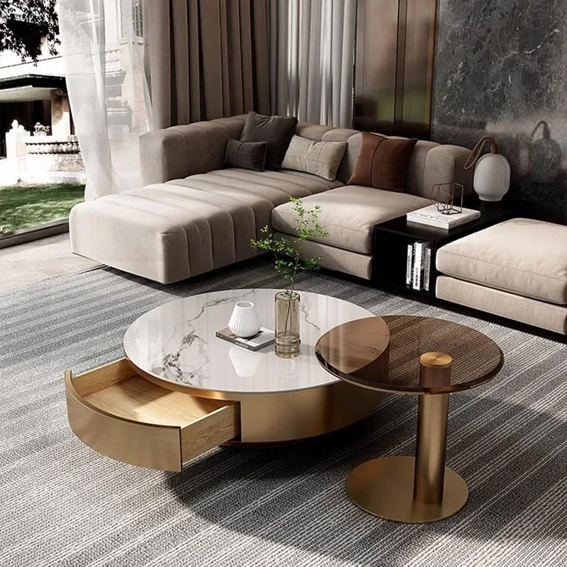 xx-Round Coffee Table Simple Aesthetic Designer Accessories Decoration Coffee Table Minimalist Unique Meubles Home Furniture&