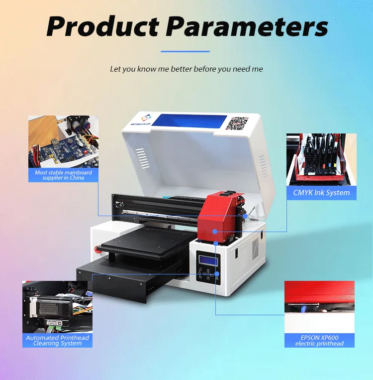 Refinecolor A3 Apparel Printer 2880dpi Cotton Garment Textile Printing Machine DTG Printer for T-shirt Hoodies Garment Shop