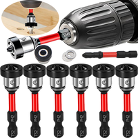 S2 Steel Magnetic Positioning Screwdriver Bits Hex Shank Drywall Screw Bits Plasterboard Locating Batch Head Power Drilling Tool