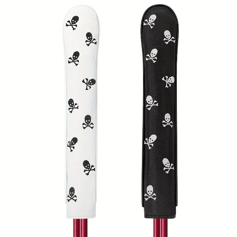 

Golf direction indicator pole protective cover with skull and crossbeam design - durable dust cover, golf accessories, headgear
