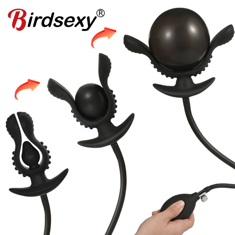 Expandir inflável butt plug anal dilatador de expansão massageador de próstata estimular masturbadores bunda brinquedo sexual anal para mulheres homens