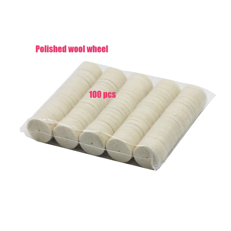 100pcs Lab Jewelry Wheel Polishing Brush Cashmere Wool Disc Wool Felt -Two Type Hard and Soft Jewelry Buffing s