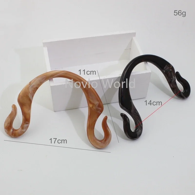 2-10-20 Pieces 17*11cm Resin Bag Handle Replacement Wooden/Plastic Bag Handles for Handbag Wallet Purse Bags Straps Accessories