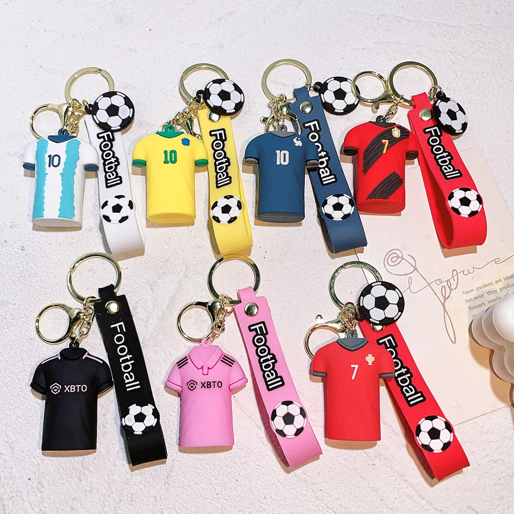 Soccer Star Messi Keychain Cute Figure Fashion Bag Pendent Car Key Ornaments Souvenir Collection Kerying Gadgets for Men Gift view 6