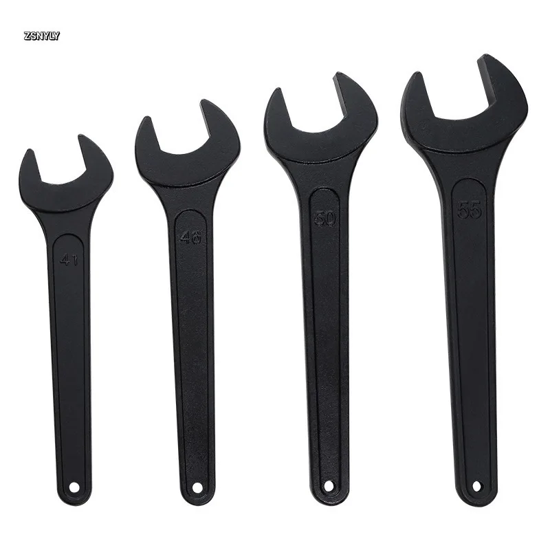 Heavy Duty Single Open End Wrench Black Spanner Handle Black17mm 23mm 19mm 21mm 22mm 24mm 27mm 30mm 32mm 36mm 41mm 46mm