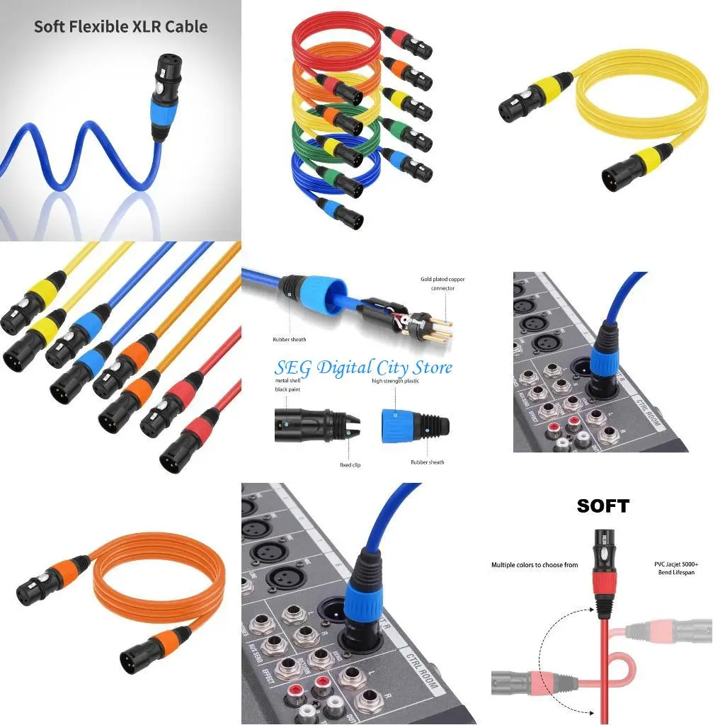 

U75B Balanced 3Pin Microphon Cable for Studio Live Sound Applications 5pcs